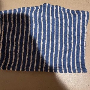 Striped blue tube top
